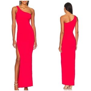 Remi x Revolve Gigi Maxi Dress Red One Shoulder Size XS
